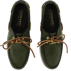 Mocassino Da Barca Da Donna In Camoscio Colore Verde