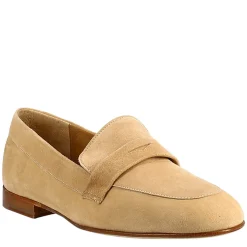 Mocassino Da Donna A Sacchetto In Camoscio Beige