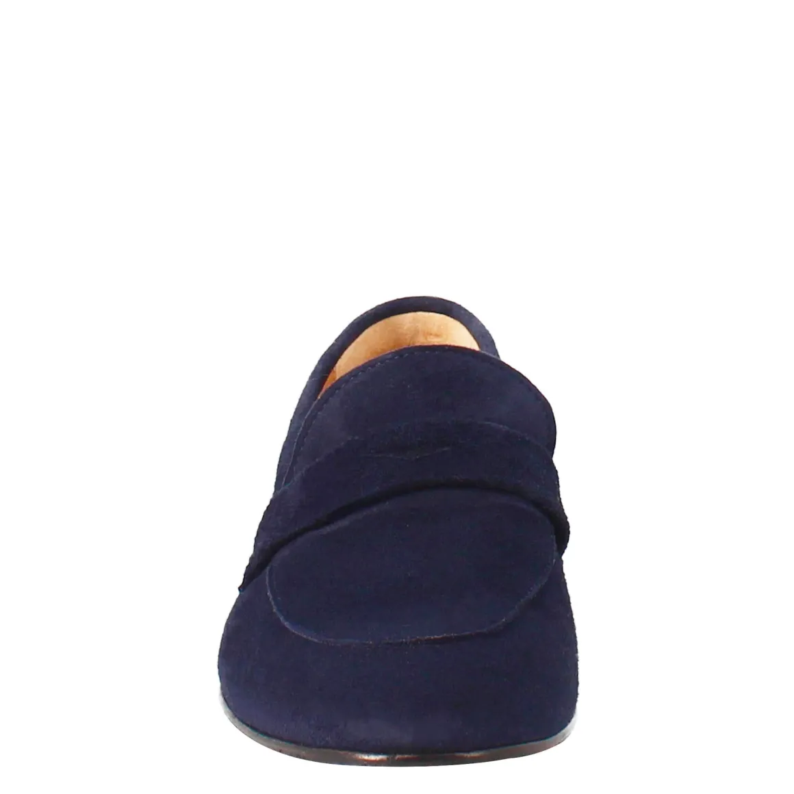 Mocassino Da Donna A Sacchetto In Camoscio Blu