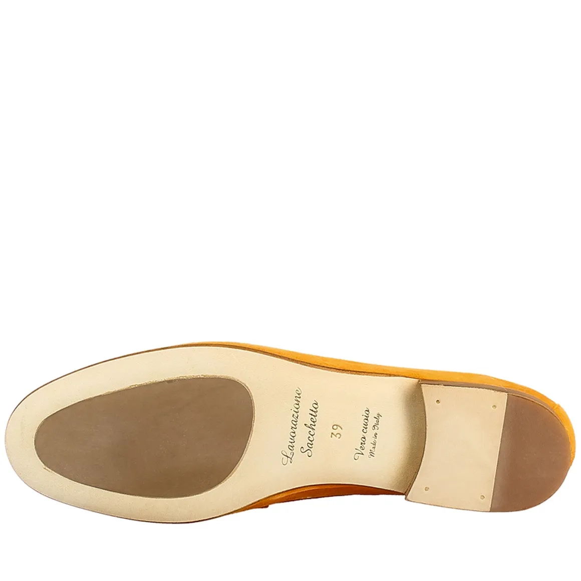 Mocassino Da Donna A Sacchetto In Camoscio Arancio