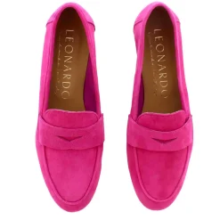 Mocassino Da Donna Classico In Pelle Scamosciata Colore Rosa