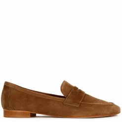 Mocassino Da Donna Classico In Pelle Scamosciata Colore Marrone Chiaro