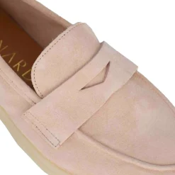 Mocassino Da Donna Classico In Pelle Scamosciata Colore Rosa