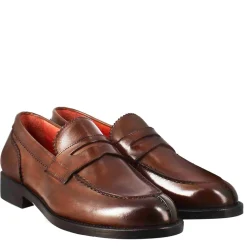 Mocassino Da Donna Con Bocca Di Leone In Pelle Marrone