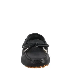 Mocassino Da Donna Con Lacci In Pelle Nero