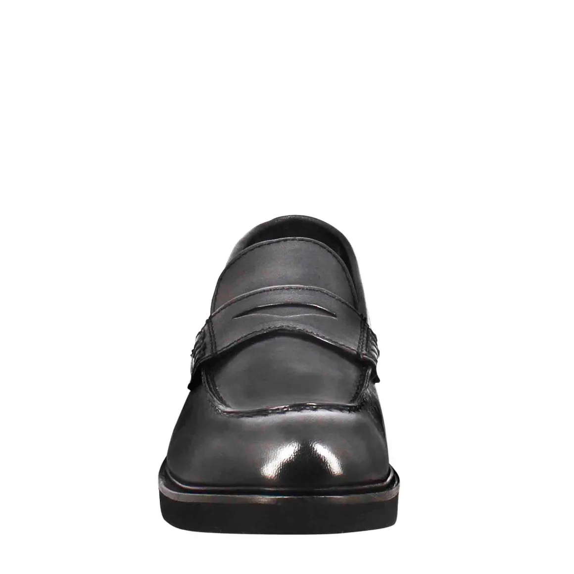 Mocassino Da Donna Paupa In Pelle Lavata Colore Nero