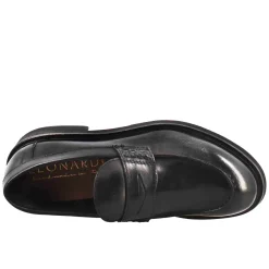 Mocassino Da Donna Paupa In Pelle Lavata Colore Nero