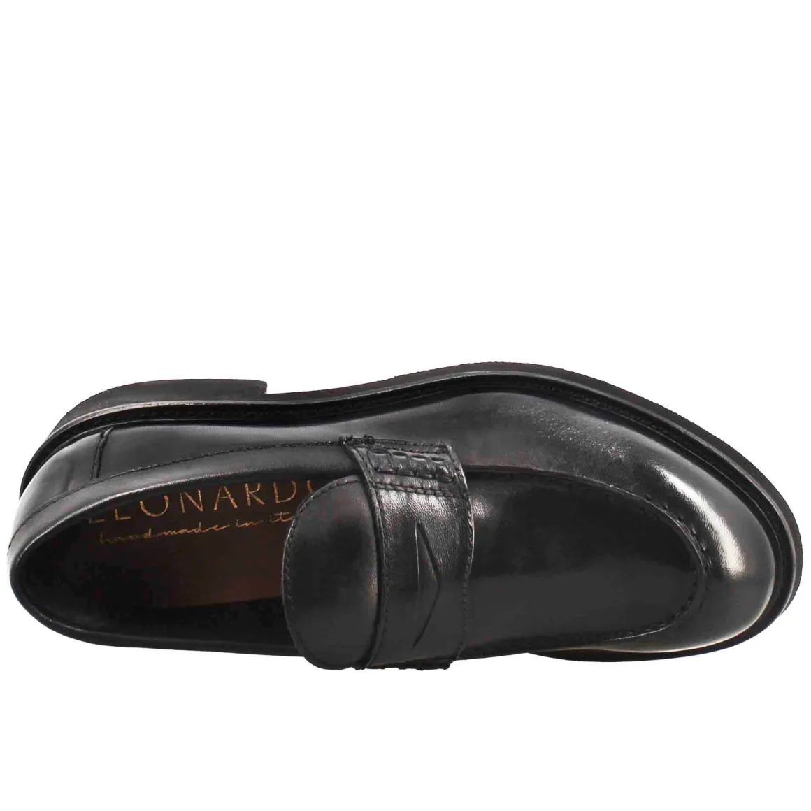 Mocassino Da Donna Paupa In Pelle Lavata Colore Nero