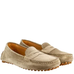 Mocassino Da Donna Tubolare In Pelle Grigio