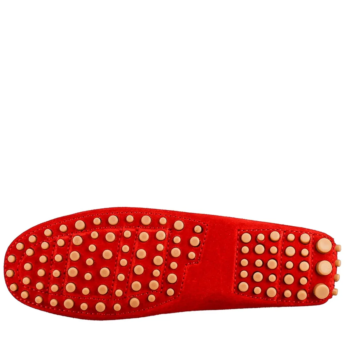 Mocassino Da Donna Tubolare In Camoscio Rosso