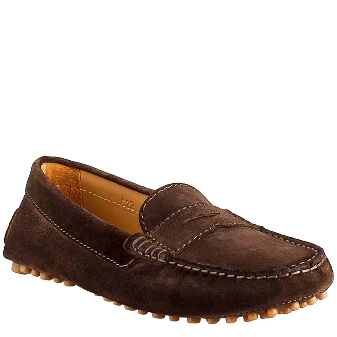 Mocassino Da Donna Tubolare In Camoscio Marrone Scuro