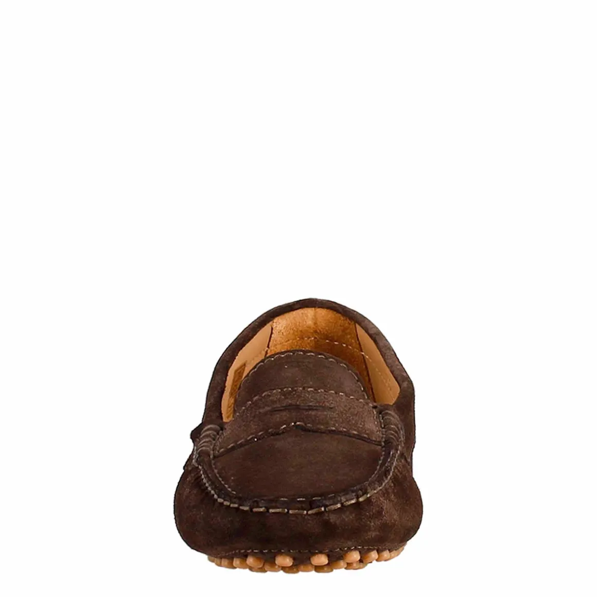 Mocassino Da Donna Tubolare In Camoscio Marrone Scuro