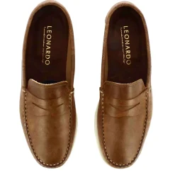 Mocassino Da Uomo Casual Da Barca In Pelle Colore Marrone