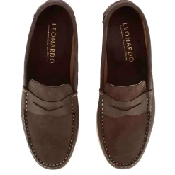 Mocassino Da Uomo Casual Da Barca In Pelle Colore Marrone Scuro