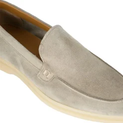 Mocassino Da Uomo Casual In Pelle Scamosciata Colore Grigio