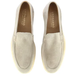 Mocassino Da Uomo Casual In Pelle Scamosciata Colore Grigio