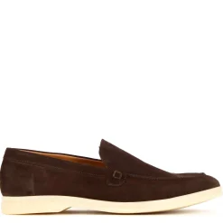 Mocassino Da Uomo Casual In Pelle Scamosciata Colore Marrone Scuro