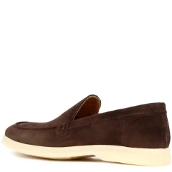 Mocassino Da Uomo Casual In Pelle Scamosciata Colore Marrone Scuro