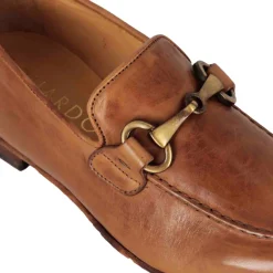 Mocassino Da Uomo In Pelle Liscia Colore Marrone Con Morsetto