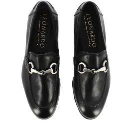 Mocassino Da Uomo In Pelle Colore Nero Con Morsetto