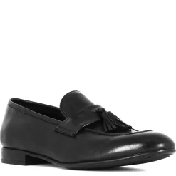 Mocassino Elegante Da Uomo In Pelle Morbida Colore Nero Con Nappine