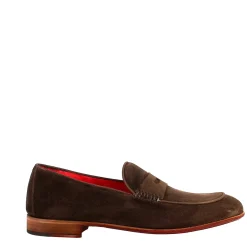 Mocassino Elegante Marrone Da Uomo In Pelle Scamosciata