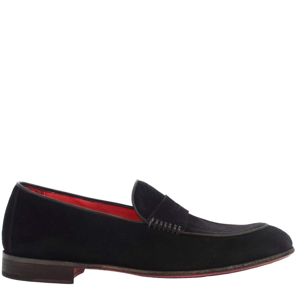 Mocassino Elegante Nero Da Uomo In Pelle Scamosciata