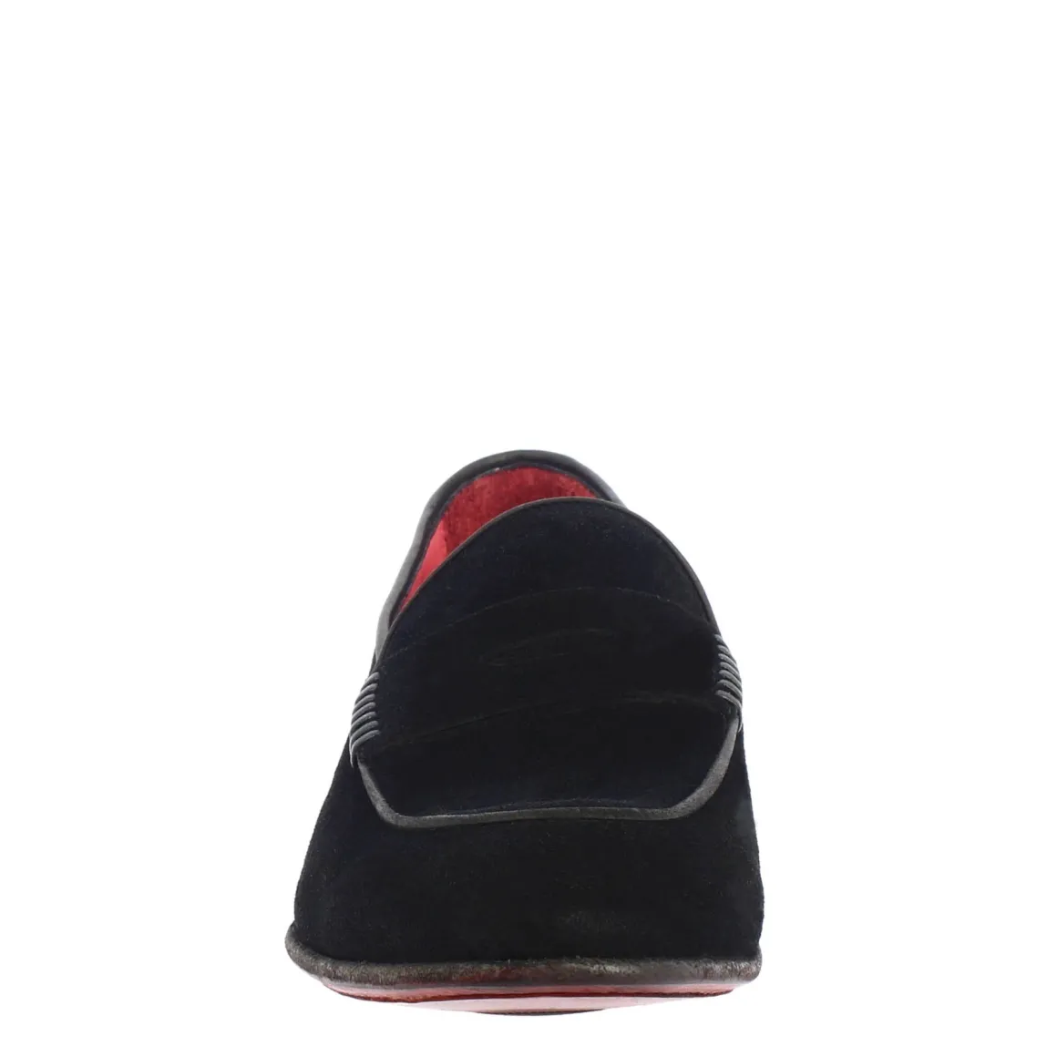 Mocassino Elegante Nero Da Uomo In Pelle Scamosciata