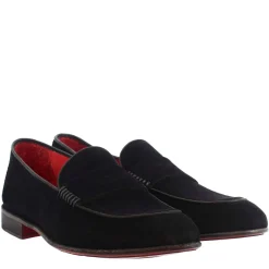 Mocassino Elegante Nero Da Uomo In Pelle Scamosciata