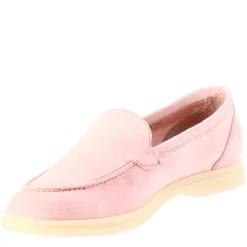 Mocassino Flessibile Da Donna In Pelle Scamosciata Rosa