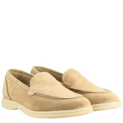 Mocassino Flessibile Da Donna In Pelle Scamosciata Nude