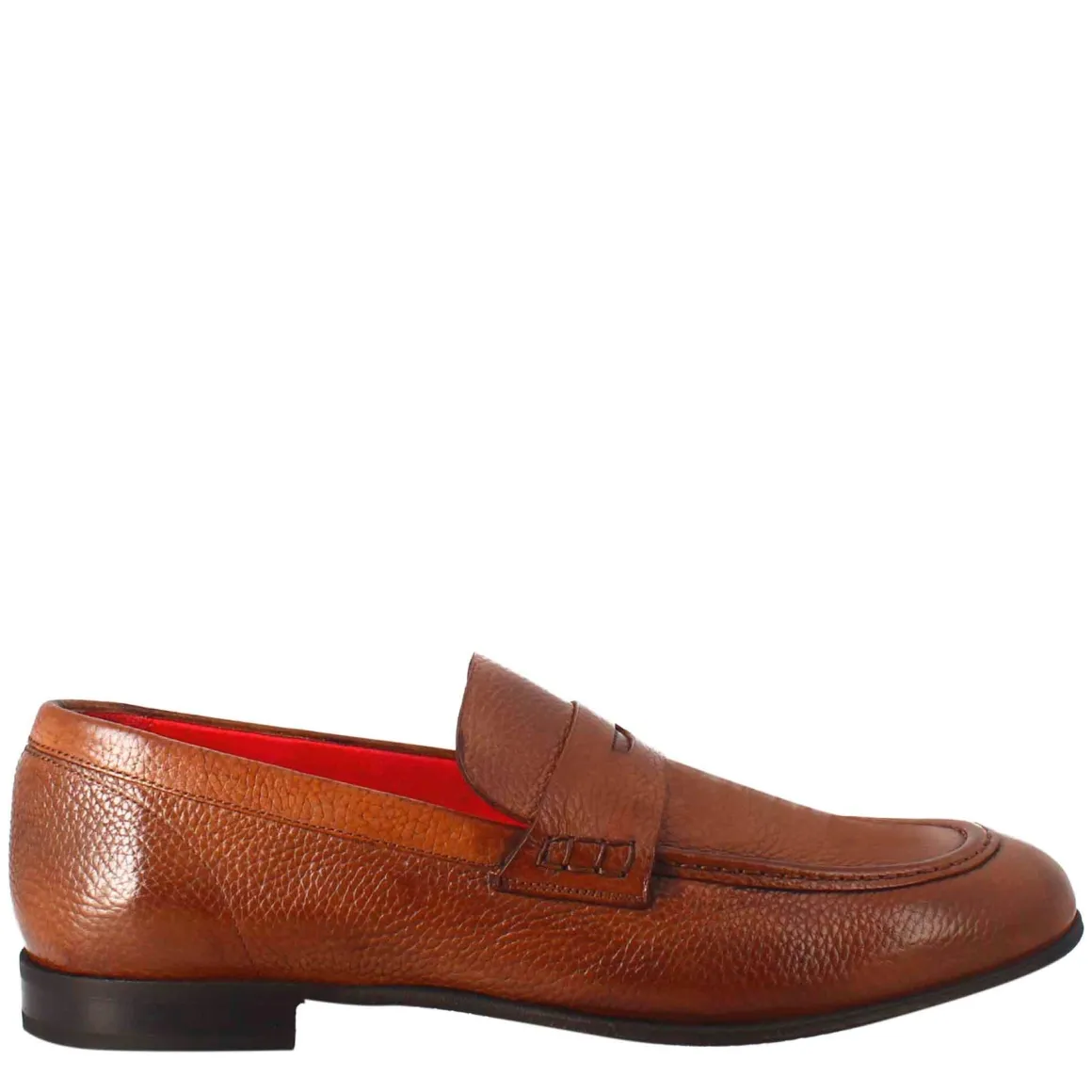 Mocassino Marrone Brandy Elegante Da Uomo In Pelle