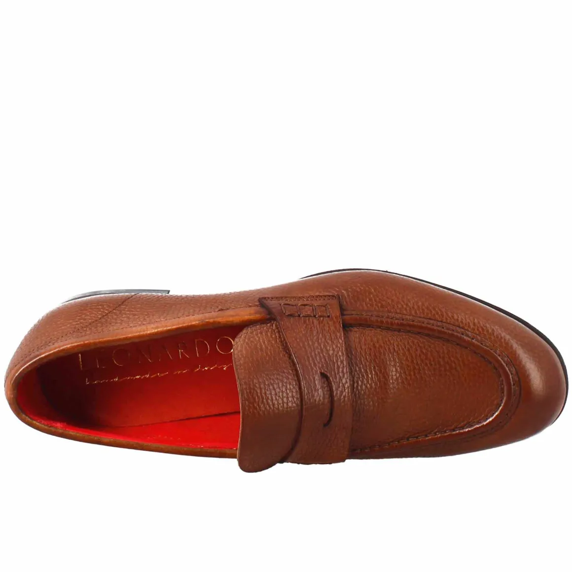 Mocassino Marrone Brandy Elegante Da Uomo In Pelle