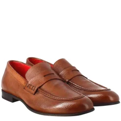 Mocassino Marrone Brandy Elegante Da Uomo In Pelle