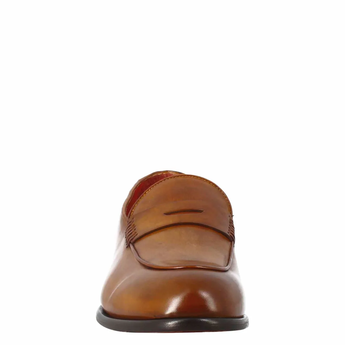 Mocassino Marrone Elegante Da Uomo In Pelle Fiore