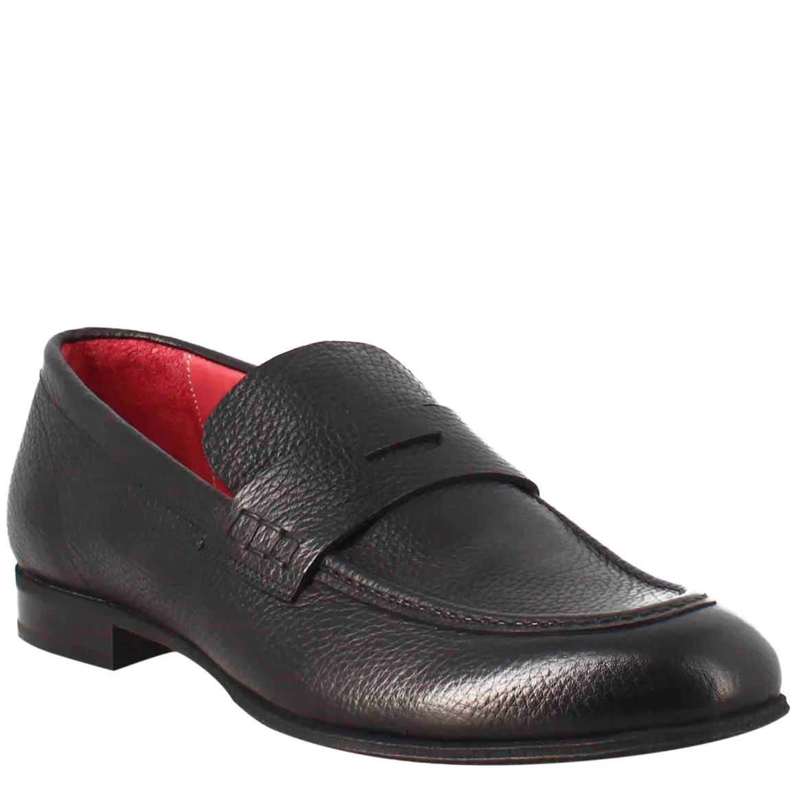 Mocassino Nero Elegante Da Uomo In Pelle