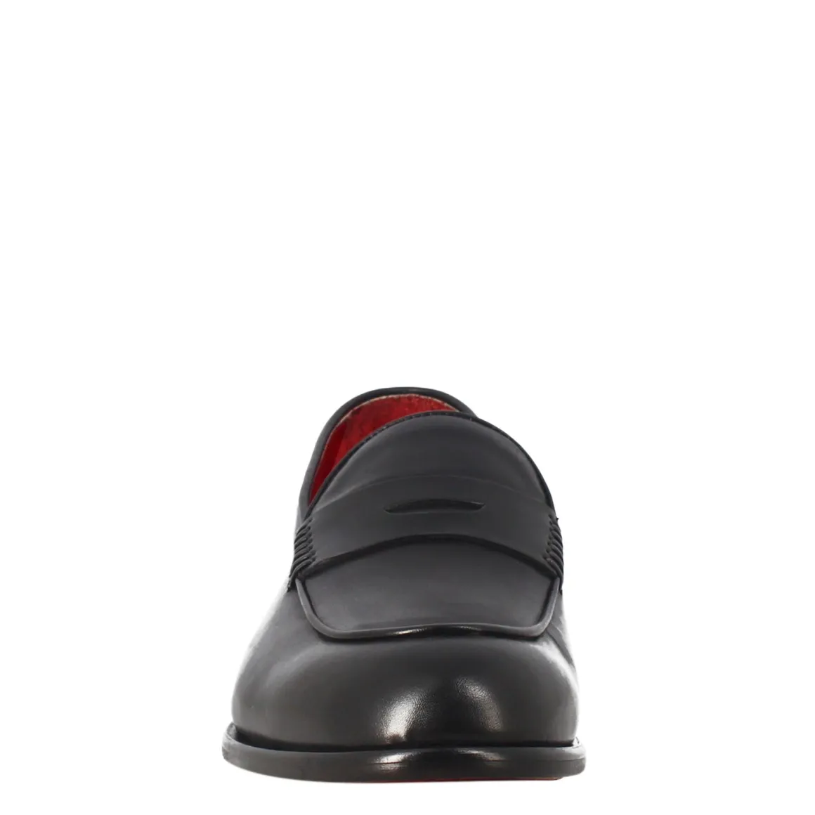 Mocassino Nero Elegante Da Uomo In Pelle Fiore