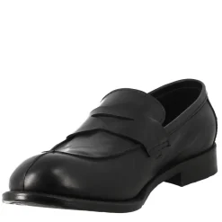 Mocassino Nero Vintage Elegante Da Uomo In Pelle Liscia
