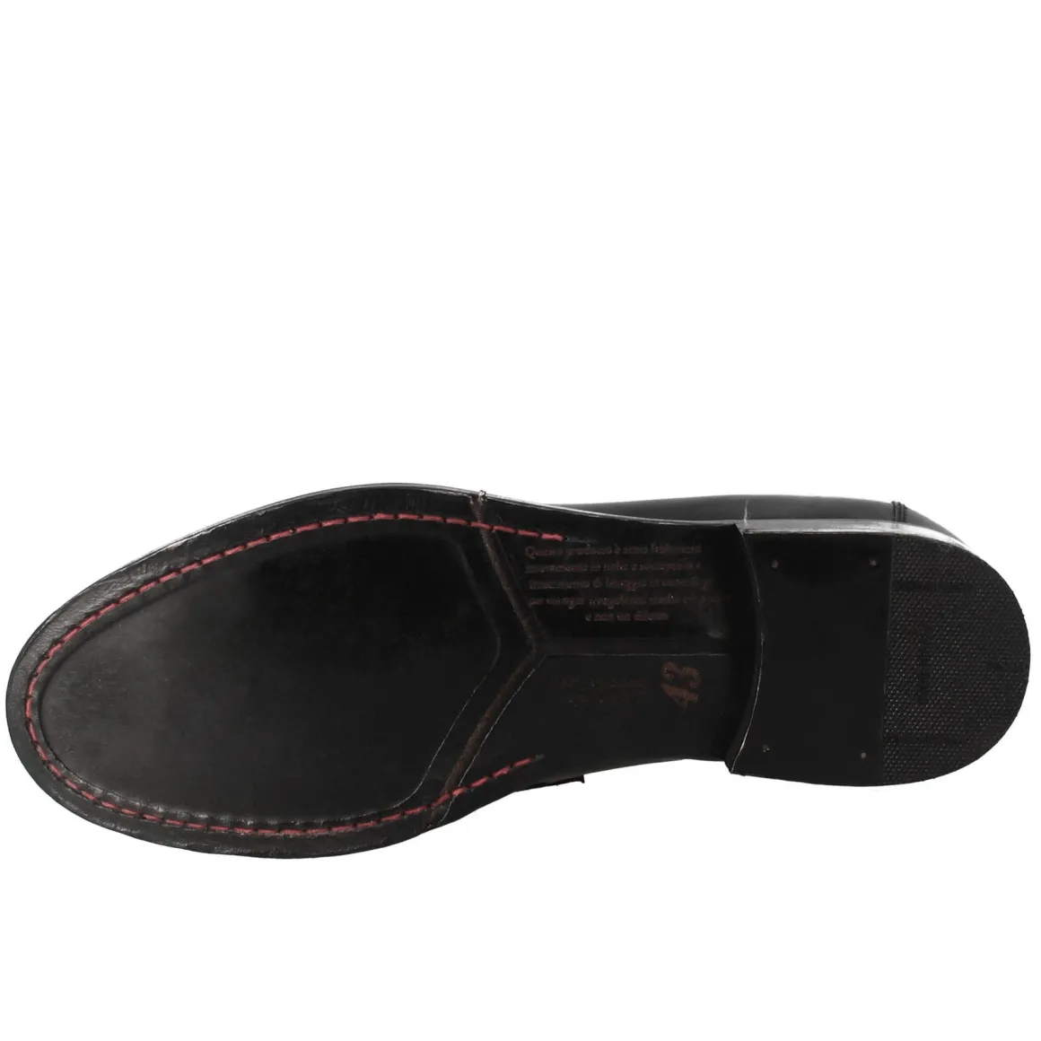 Mocassino Nero Vintage Elegante Da Uomo In Pelle Liscia