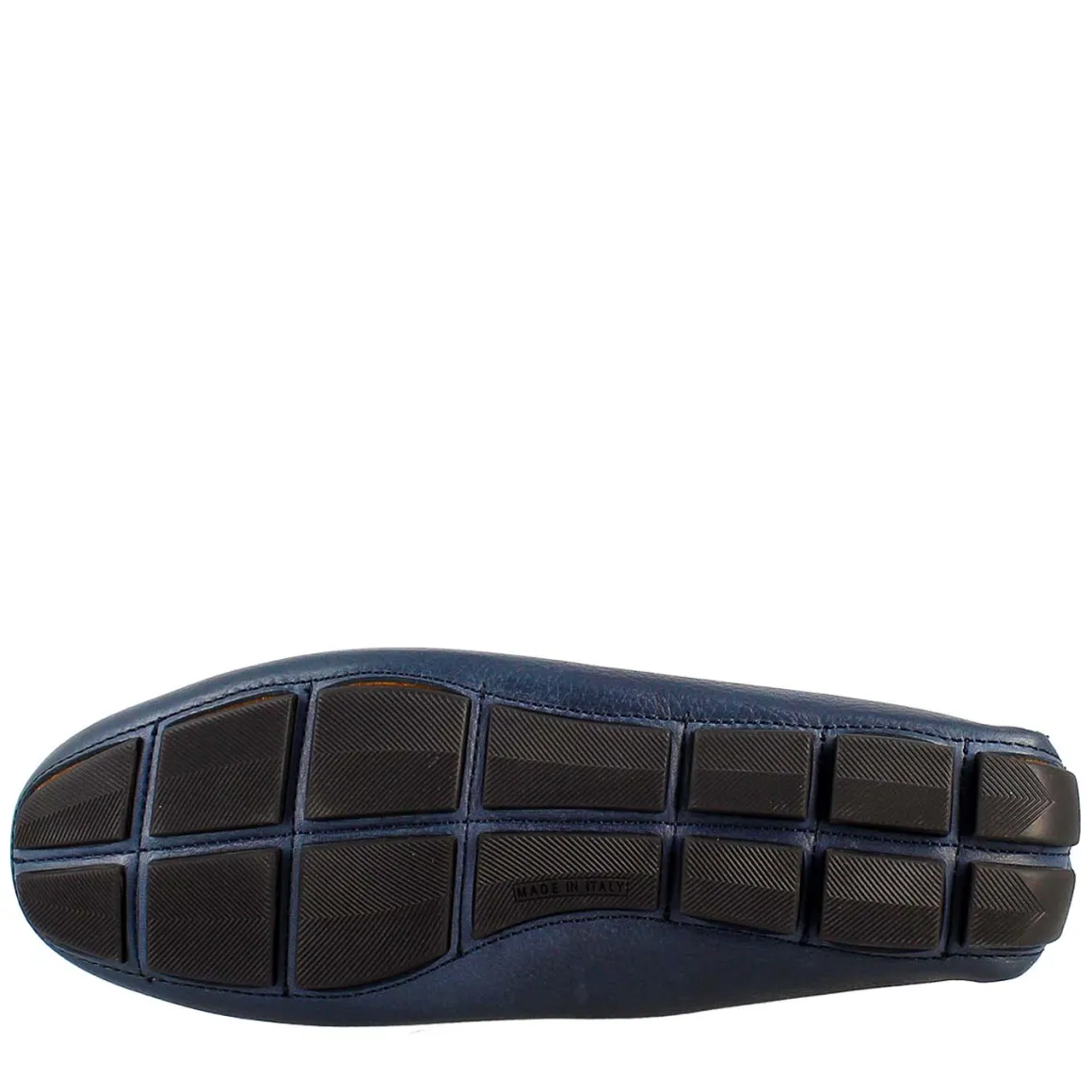 Mocassino Tubolare Con Lacci Da Uomo In Pelle Blu
