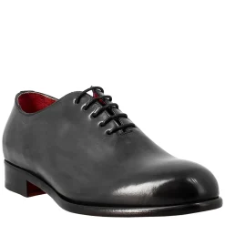 Oxford Wholecut Blu Elegante Da Uomo In Pelle E Fodera Rossa