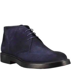 Polacchino Liscio Da Uomo In Pelle Scamosciata Colore Blu Scuro