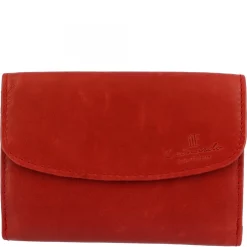Portafoglio Donna Sauvage Pelle Di Vitello Arancione Porta Tessere Banconote Con Pattina