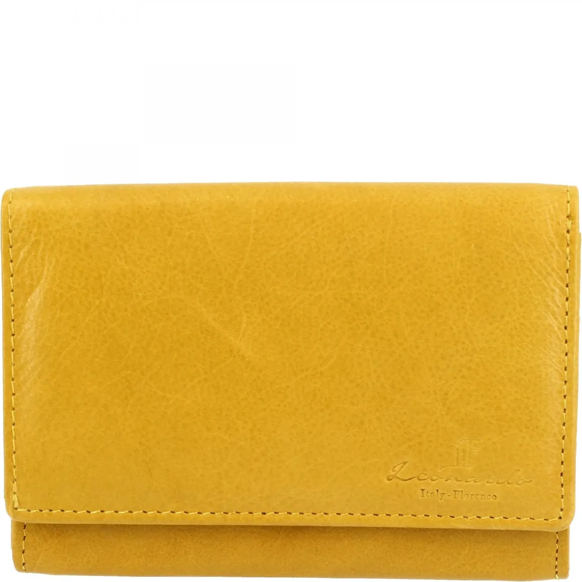 Portafoglio Donna Sauvage Pelle Di Vitello Arancione Porta Tessere Banconote Monete