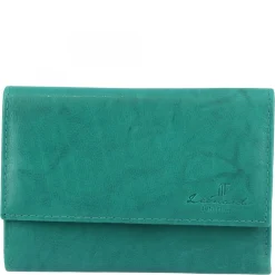 Portafoglio Donna Sauvage Pelle Di Vitello Rosso Porta Tessere Banconote Chiusura Bottone