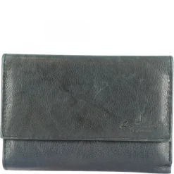 Portafoglio Donna Sauvage Pelle Di Vitello Rosso Porta Tessere Banconote Chiusura Bottone