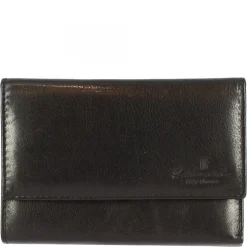 Portafoglio Donna Sauvage Pelle Di Vitello Rosso Porta Tessere Banconote Chiusura Bottone