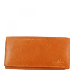 Portafoglio Donna Sauvage Pelle Di Vitello Nero Fatto A Mano Porta Tessere Tasche Banconote