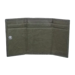 Portafoglio Unisex Sauvage Pelle Di Vitello Fatto A Mano Grigio Porta Tessere Banconote Monete