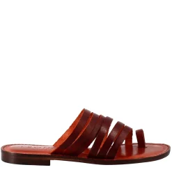 Sandali Celestia Da Donna Stile Romano Antico In Pelle Marrone